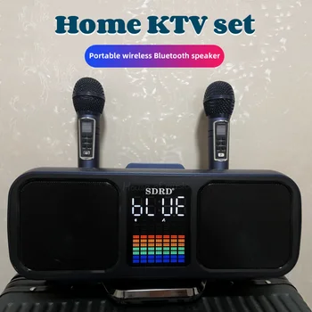 30 W Odašiljač Subwoofer Bluetooth Slušalica S Dvostrukim Mikrofonima Za Kućne Zabave KTVportable Bežični Karaoke-Zvučnik Za Zurke na Otvorenom