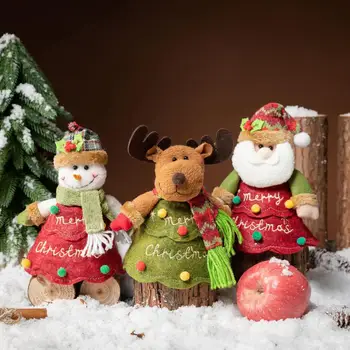 Crtani 3D lutka, namjenu, bez mirisa, ukrasne, мультяшный snjegović, Djed Mraz, 3D lutka, poklon torba, Božićno lutka za dom