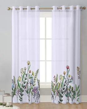 Cvijeće Biljke Dandelions Lavanda Petunias čipke i Zavjese Za prozore Dnevni boravak Spavaća soba Efektna Šminka i Veo Prozirne zavjese