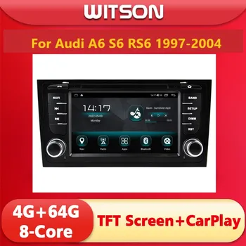 Auto radio WITSON Android 12 za AUDI A6 S6 RS6 1997-2004 Carplay GPS Navi, multimedijski prijenosni multimedijski uređaj s HD ekrana