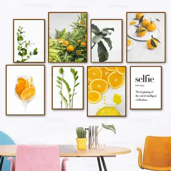 Naranča-limun kuhinja, ukrasnih slika, plakata i grafika na platnu, modularni HD-fotografije, moderne zid umjetnost, unutarnje Uređenje doma