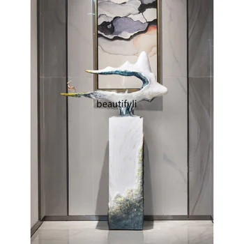 Nakit od tekuće vode u obliku stijene, kineski home krajolik za ulazak u dnevnu sobu, kat ukras