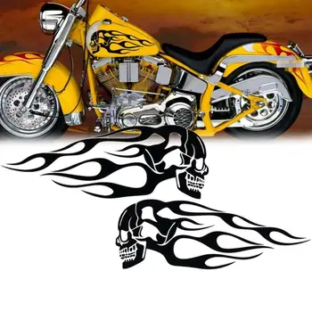 2 komada Univerzalni Motor plinski rezervoar motocikla Lubanju Plamen Naljepnice Naljepnica Dekor