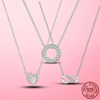 Modni o-ogrlica-lanac za žene CZ Poklon za zurke Srebro 925 sterling Modni ogrlica Luksuzni nakit ovratnik