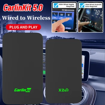 Auto media player CarlinKit Android 5.0 Auto Adapter spojen na bežičnu mrežu Apple CarPlay WiFi Bluetooth Auto AI Box