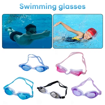 Stručni naočale za plivanje, svjetla za naočale, Podesiva naočale za plivanje, silikon naočale za bazen, staklo za naočale za odrasle i djecu