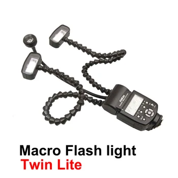 K-808 K808 Skladište Makro Bljeskalica Twin Lite Fleksibilna Univerzalni Makro Led Bljeskalica Speedlight za Slr Fotoaparat Canon Nikon Sony