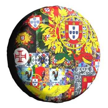 Torbica za rezervnu gumu sa zastavom Portugalu, Svestran, pogodan za Suzuki Mitsubish, Portugalski Grb Suv RV 4x4 14 