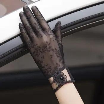 Seksi Ljetne ženske rukavice s UV-krema za sunčanje, modni držači rukavice od ledenog svile za vožnju u tanke rukavice sa zaslonom osjetljivim na dodir