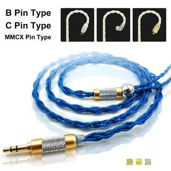 Dugo nosio pozlaćen, pleteni kabel za slušalice JCALLY s priključkom B / C /MMCX Pribor za slušalice