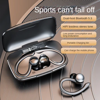 TWS Bluetooth slušalice T82 S mikrofonima Sportski uho kuka led zaslon Bežične slušalice HiFi s dubokim basom Vodootporne slušalice