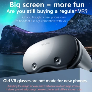 VRG Pro X7 3D VR Slušalice, Pametne Naočale za virtualnu stvarnost za 5-7 inčni smartphone