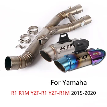 Za Yamaha R1, YZF-R1 2015-2023 Ispušne cijevi Motocikla Bez Kopče Prosječna Priključna Cijev 61 mm Šal Escape Izmjenjivi DB Killer R1M YZF-R1M