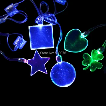Led plava magnetna svjetiljka, led srce, djetelina, trg čipke, led мигающее ogrlice, privjesci, vjenčanje pribor za Božić i Noć vještica