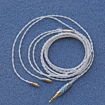Ručni rad 3,5 mm MMCX kabel za slušalice, 4 konca, 252 zlata, посеребренный, ažuriranje MMCX kabela 120 cm