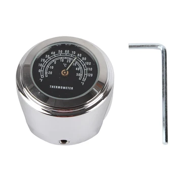 22-25 mm Vodootporan termometar za pričvršćivanje na upravljaču motocikla, pribor za mjerenje temperature (crna)