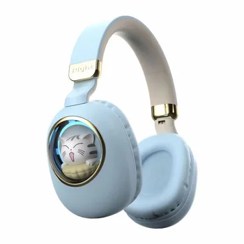 Flash, Bežične slušalice s slatka mačka neko ušima i mikrofonom, led стереомузыкальный kaciga za djevojke, telefon, Bluetooth slušalice, dar