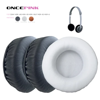 Zamjenjive jastučići za uši Oncepink za Sony MDR-410 MDR-101 MDR-110LP MDR-62 MDR-6, Jastuk za slušalice od proteinski kože, Slušalice