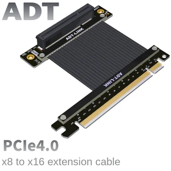 Individualni produžni kabel PCI-E x8, kabel-ac ispravljač x16 8x 16x PCIe4.0, high-speed, stabilan, može se rotirati i produljiti na 1U
