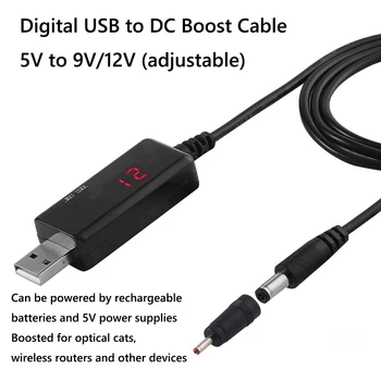 USB DC od 5 do 12 na 9 U Kabel za Napajanje Za WIFI Ruter Konverter USB Kabel step-up Adapter Modul + 3,5x1,35 mm Priključak putem Powerbank