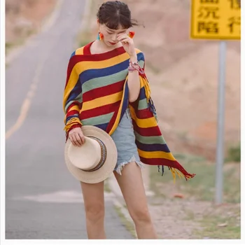 Tibetanski pulover za putovanja, topli dres, šal, u etničkom stilu Pustinje, šal, накидка C801