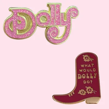 Energetski počast pjevačica WWDD Da bi napravio Dolly? Cipele u country stilu, Эмалевая pin, Smiješni ukras na red, darova u rasutom stanju