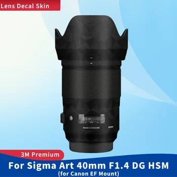 Za Sigma Art 40 mm F1.4 DG HSM za Canon EF Mount Naljepnica na Kožu, Vinil Umatanje film Za Objektiv Kamere Zaštitna Naljepnica za Tijelo Zaštitni Premaz