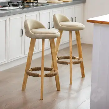 Bar stolica od punog drveta moderan, jednostavan bar stolica skandinavski kreativni bar stolica klasicni tea shop visoke stolice za dom