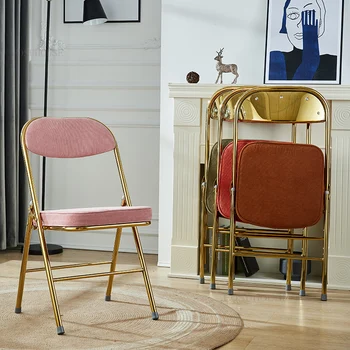 Blagovaona stolice u retro stilu, stolice za kuhinjski namještaj, stolica s вельветовой leđa, neoklasičan dizajn, kreativni sklopivi stolice za blagovaonicu