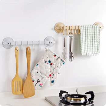 Univerzalni 6-priključni kuka na присоске, rotirajući kuka za ručnike, zidni vakuum kuka, vješalica za ručnike, domara za kupaonice, kuhinje