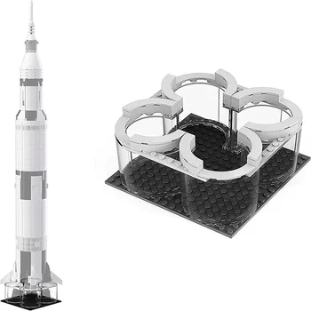 Stalak za početnu platformu Lego NASA Apollo Saturn V 21309 i 92176 za izgradnju svemirskih raketa (53 predmeta)
