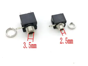 200шт 2,5 mm/3,5 mm Ženski MONO audio priključak s komutacijom ploča priključak za adapter