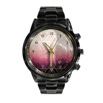 Novi kalendar, ručni sat sa čeličnim remenom, geometrijski mens od ružičastog zlata, kvarc sportski sat