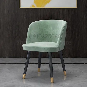 Luksuzni blagovaona stolice u skandinavskom stilu, Moderne минималистичные Kućni Stolice sa naslonom, Moderan Pojedinačna fotelja, Kreativni radni stolac CN