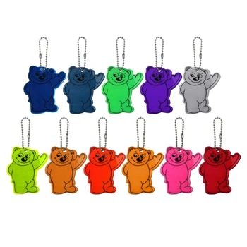 Reflektirajućim privjesku s Medvjedom od PVC-a, svijetle oznake za Torbu, Ruksak, ovjes je za djecu, torba za odjeću za odrasle