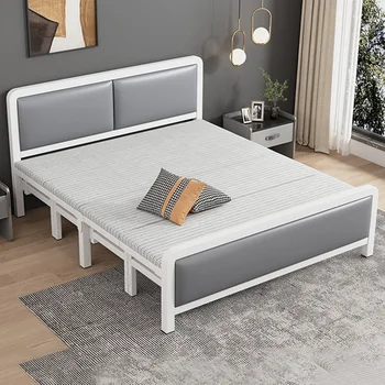 Nordijsko bračni sklopivi krevet Moderni Metalni Jeftini Kostur King Size kreveta Kompaktni Višenamjenski namještaj vrt Camas