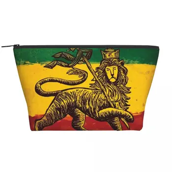 Косметичка sa zastavom Rasta Lav Jude za žene, Kozmetički organizator putovanja, Slatka Torba za pohranu toaletni u stilu jamajke reggae растафарианский