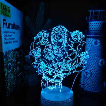 jojo Guido Mista 3D Led Noćne Svjetiljke Lampe sa NAPAJANJEM iz USB Dječje Atmosferske Lampe za Anime Dječji Darovi Soba Dekor WT
