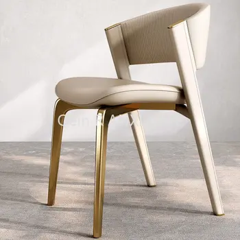 Kuhinjske stolice od umjetne kože u skandinavskom stilu, blagovaona stolice za spavaće sobe, ergonomski dizajn, moderne stolice, izložbena komoda, luksuzni namještaj za dom Sillas WKYZ