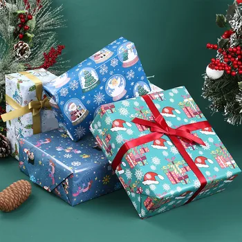 1 kom., Božićni papir za pakiranje, za muškarce i žene, Djecu božićne Darove, Pakiranje kamion, Pokrivač, Pahuljica, Zelena jelka, Božić