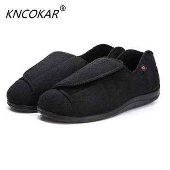 Topla rasprodaja muške cipele KNCOKAR praktična je podesiva i široka obuća od pamučne tkanine, prikladan za отекших stop i debelih stopala