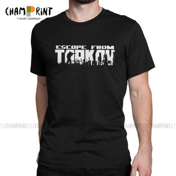 T-shirt s logom Escape From Tarkov za Muškarce, 100% Pamuk, Casual Majica Okruglog izreza, Majice za igre Strijelac za Opstanak, Majice kratkih rukava 5XL 6XL