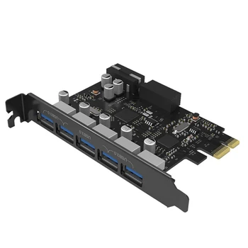 ORICO USB3.0 PCI Express Adapter 5-port kartica za proširenje USB3.0 proročanstvo PCI-E za desktop PC Kartica za proširenje