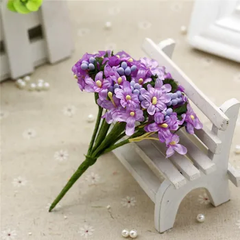 1,5 cm Mini-svileni Buket cvijeća Babybreath, umjetna Tkanina, Cvijeće iz alycha, vijenac, Ukras za scrapbooking
