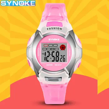 Moderan elektronski sat SYNOKE Color alarm, šarene sjajni višenamjenski sportski dječaci i djevojčice, učenici osnovne škole