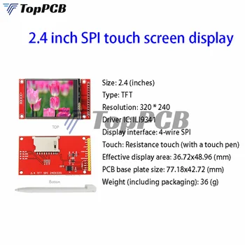 2,4-inčni TFT zaslon u boji SPI zaslona osjetljivog na dodir, LCD modul 240*320 ILI9341, ekran pogona