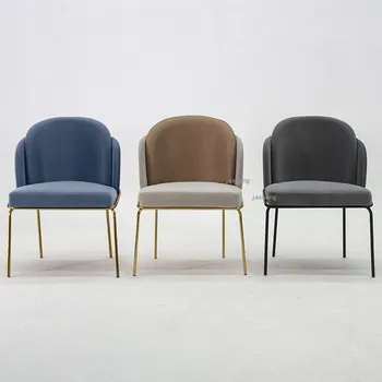 Blagovaona stolice u skandinavskom stilu, lagan je i luksuzni stolica za dnevni boravak, Namještaj za domaće kuhinje, blagovaona stolice, Moderan minimalistički stolica s visokim nogama
