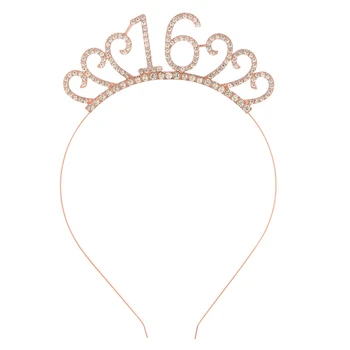 Novi dolazak 19*13 cm, rođendan, gorski kristal, traka za kosu, kruna na 16. rođendan, povez za glavu za djevojčice