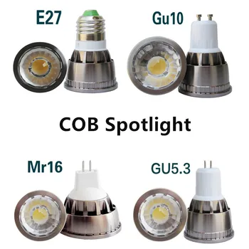 Ultra Bright led Reflektor COB 5 W 7 W 10 W E27 MR16 GU10 GU5.3 COB Žarulja 12 v 85-265 U Spot lampa Topli Prirodni Hladno Bijela
