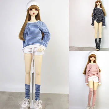 D04-B117 dječja igračka ručni rad 1/3 BJD lutkarska odjeća prugasti džemper torbica za noge 1 kom.